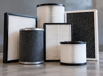 Replacement filters for commercial portable air purifiers